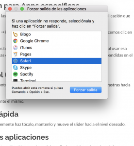 atajo de teclado macOS